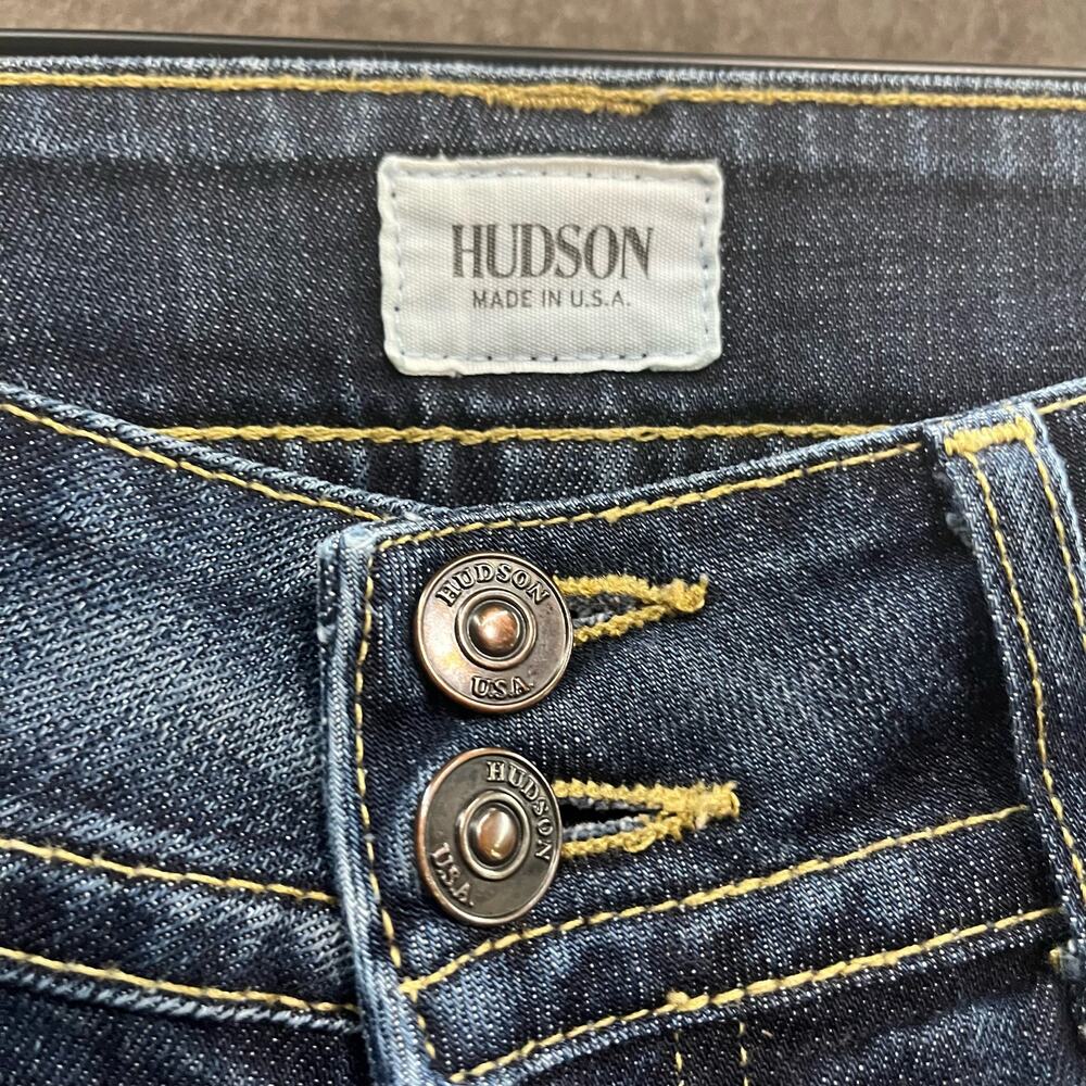 HUDSON Beth Mid Rise, Baby Bootcut Jean with Back Flap Pockets Size 28 - Picture 5 of 11